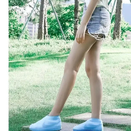 1 paire de couvre-chaussures imperméables en silicone, résistants aux irrégularités du bord, pour bottes de pluie, accessoires pour les journées pluvieuses en extérieur