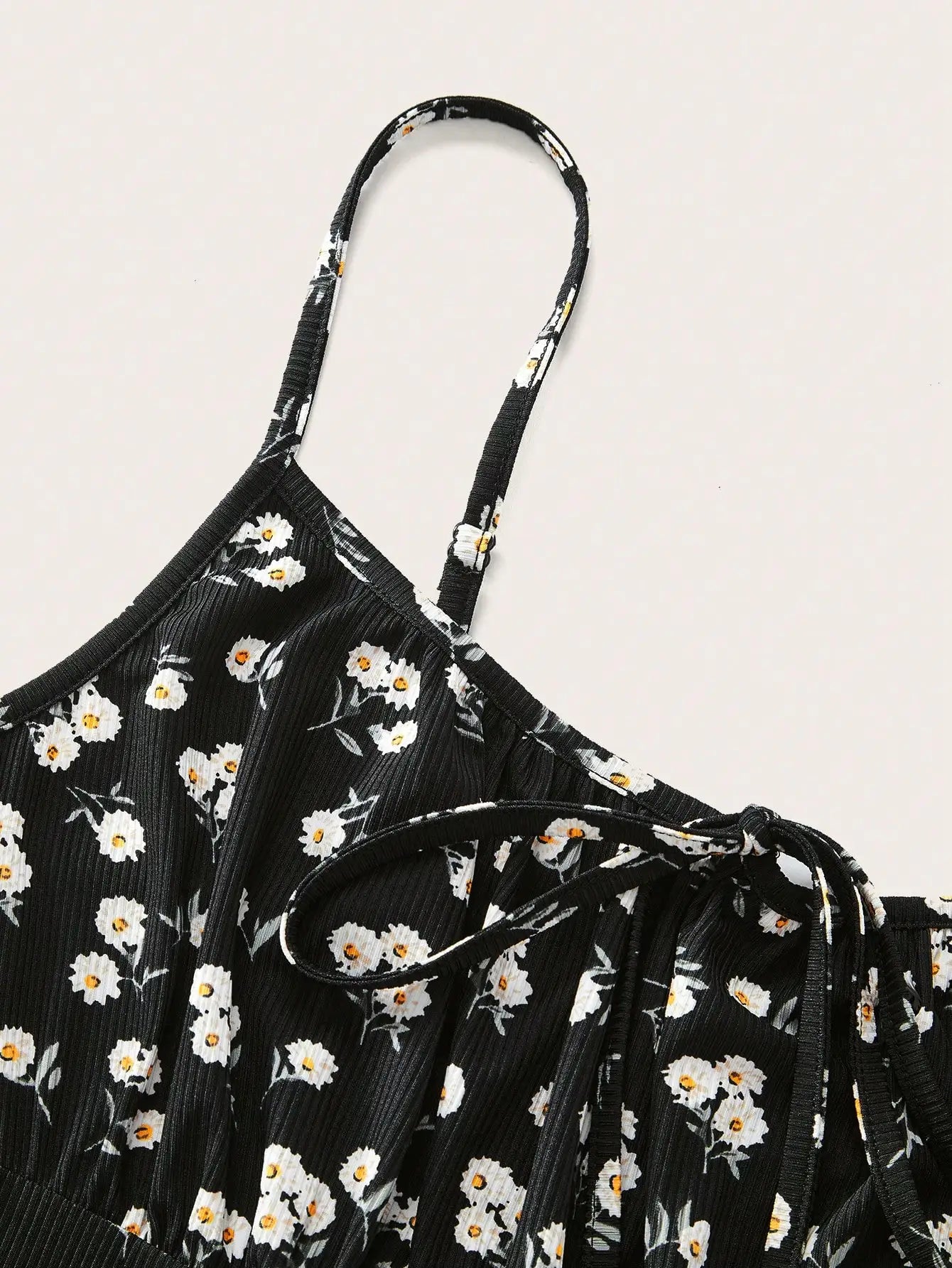 Robe camisole élégante sans manches à fines bretelles et imprimé floral, nouvelle tendance