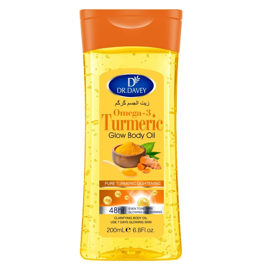 Huile Corps Curcuma & Oméga-3 – Éclat Naturel, Hydratation Intense & Peau Lumineuse – 200ml