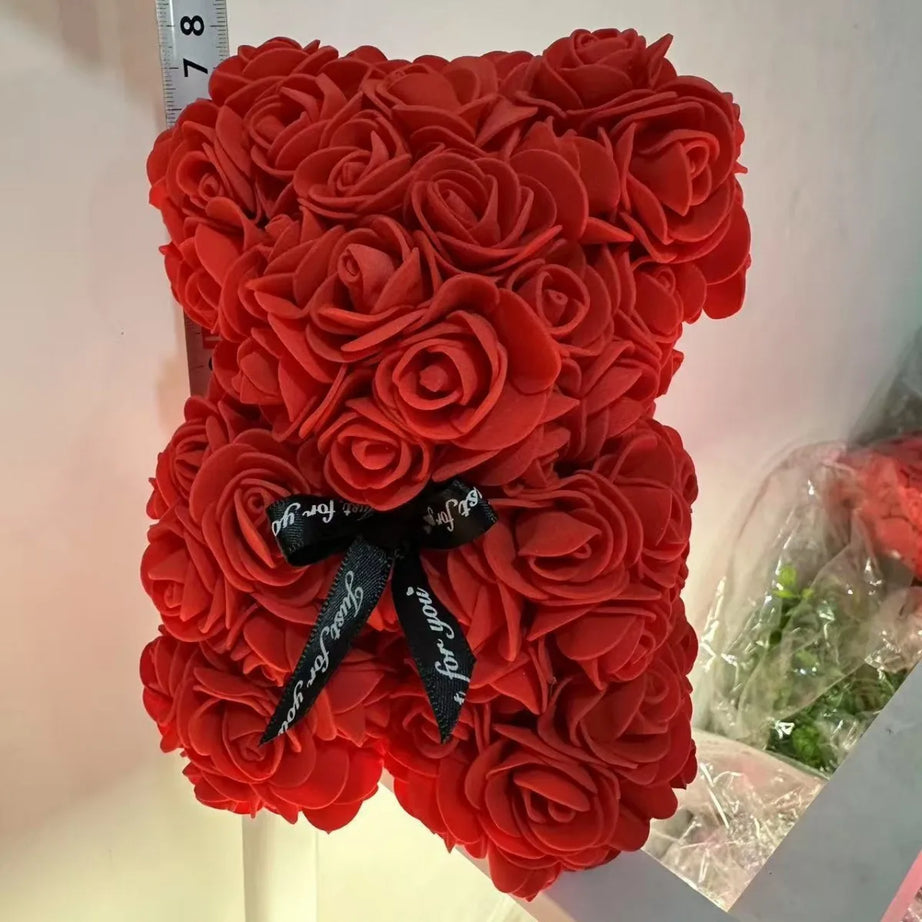 Rose Bear Gift Valentine's Day Wedding Decoration 19cm