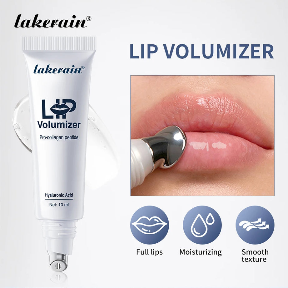 Aceite labial voluminizador instantáneo con ácido hialurónico Lakerain para reducir las líneas de expresión, esencia para el cuidado de los labios, brillo labial hidratante para mujeres.