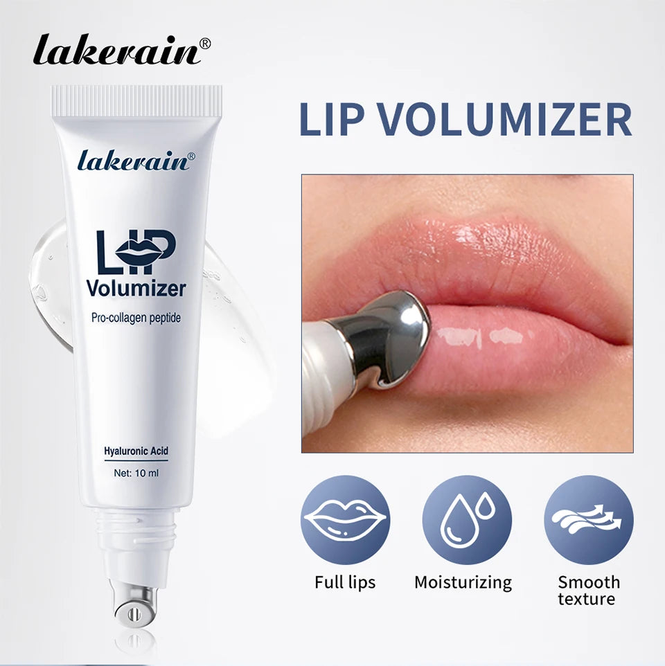 Aceite labial voluminizador instantáneo con ácido hialurónico Lakerain para reducir las líneas de expresión, esencia para el cuidado de los labios, brillo labial hidratante para mujeres.