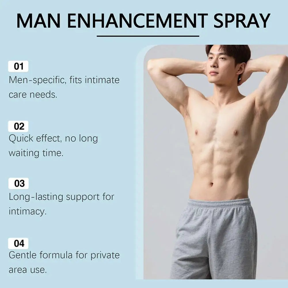 Spray stimulant pour hommes de 30 ml. Soin intime masculin. Agit rapidement et procure un soutien durable.