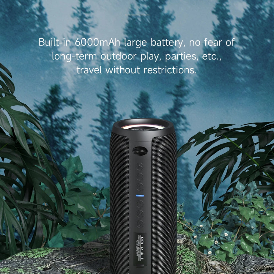Enceinte Bluetooth haute puissance ZEALOT-S51PRO 40 W, basses stéréo 3D, portable et étanche IPX5, compatible TWS.