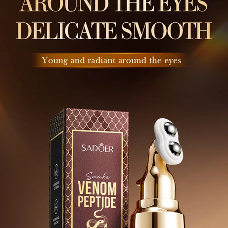 Crème contour des yeux SADOER à base de venin de serpent, de peptides et de caféine, anti-rides, massante, anti-cernes et hydratante. Soin anti-âge pour les yeux.