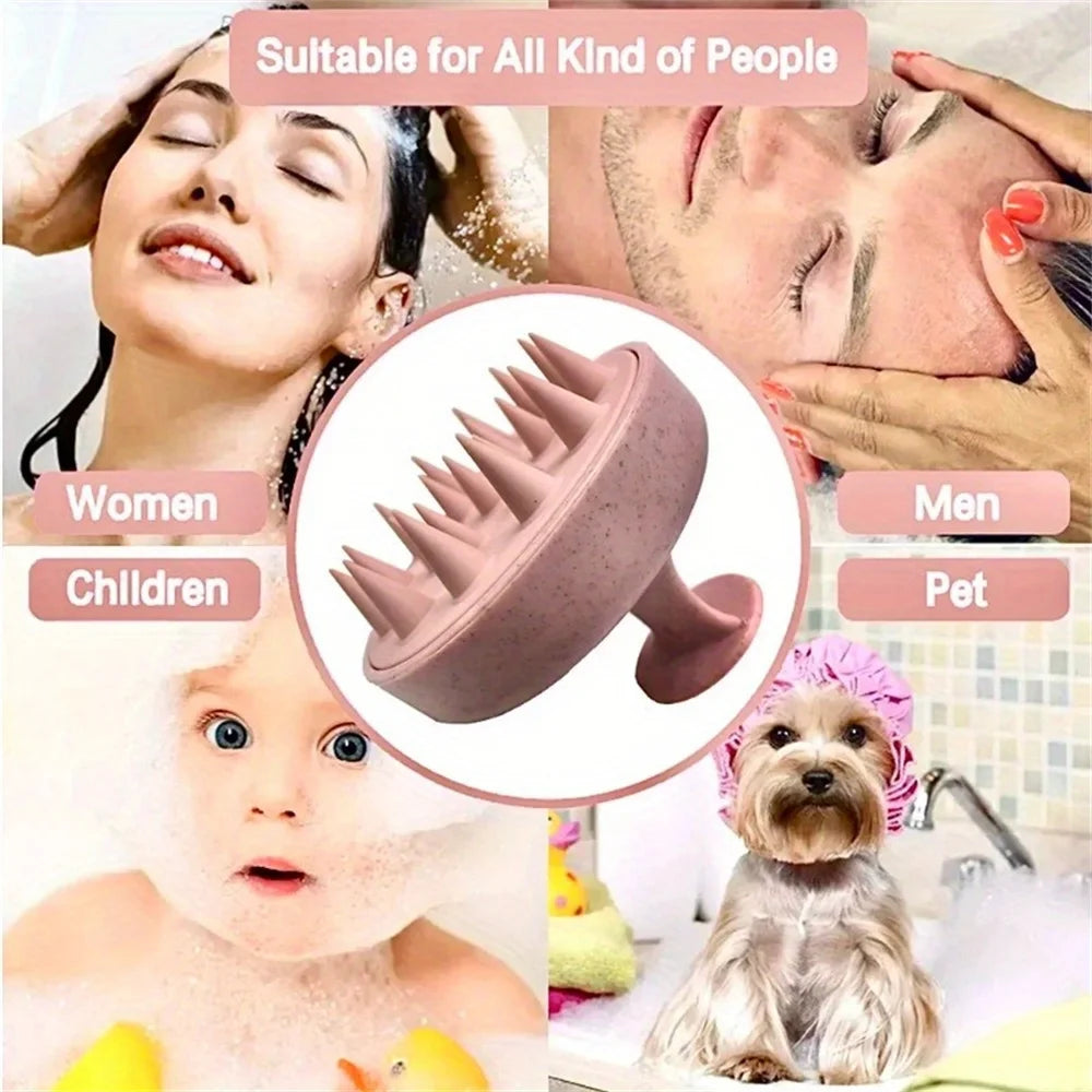 Scalp Massage Brush Silicone Shampoo Hair Washing Comb