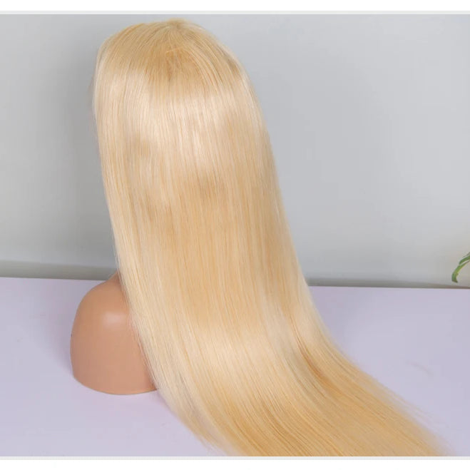 13x4 13x6 360 HD Transparent 613 Honey Blonde Color Lace Front Human Hair Wigs for Women Raw Brazilian Straight Lace Frontal Wig