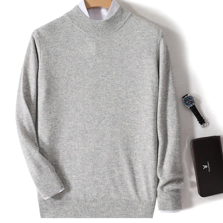 Pull 100 % laine mérinos pour femme, grande taille jusqu'à 5XL, col demi-lune, maille ample, manches longues, finitions cachemire.