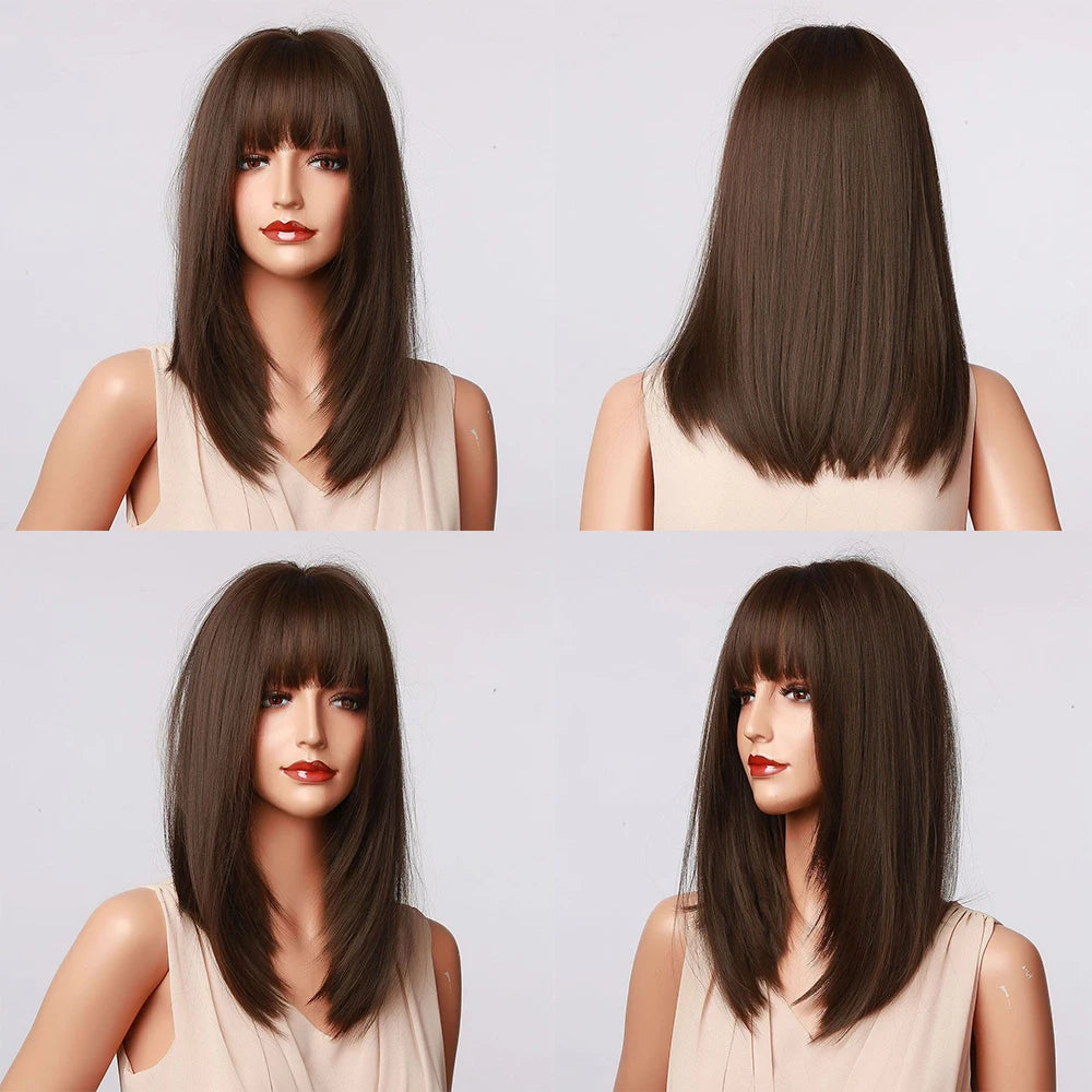 Perruque synthétique blanche, blonde et grise avec frange, coupe courte et lisse, idéale pour le cosplay et le quotidien. Cheveux naturels et résistants à la chaleur.