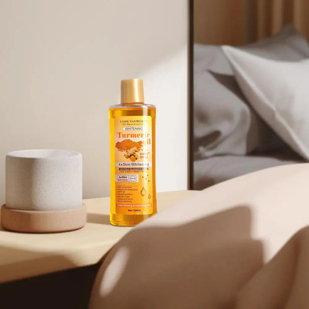 Huile essentielle de curcuma et de gingembre (200 ml) - Soin hydratant intense - Sérum visage nourrissant et lissant