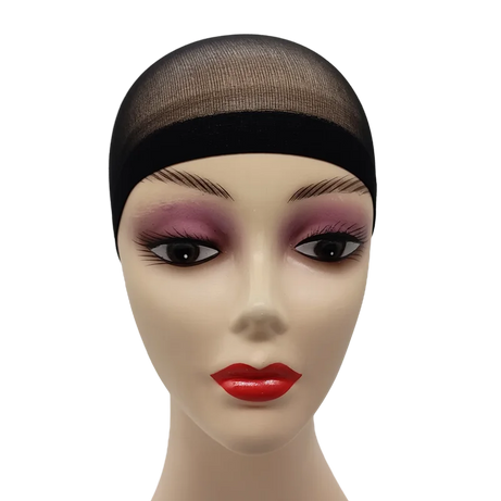 2 unidades/bolsa Gorro de peluca de media superior Red para pelucas de cabello tejido Redes para pelucas de cabello negro Marrón Gorro de peluca de malla elástica para hacer pelucas