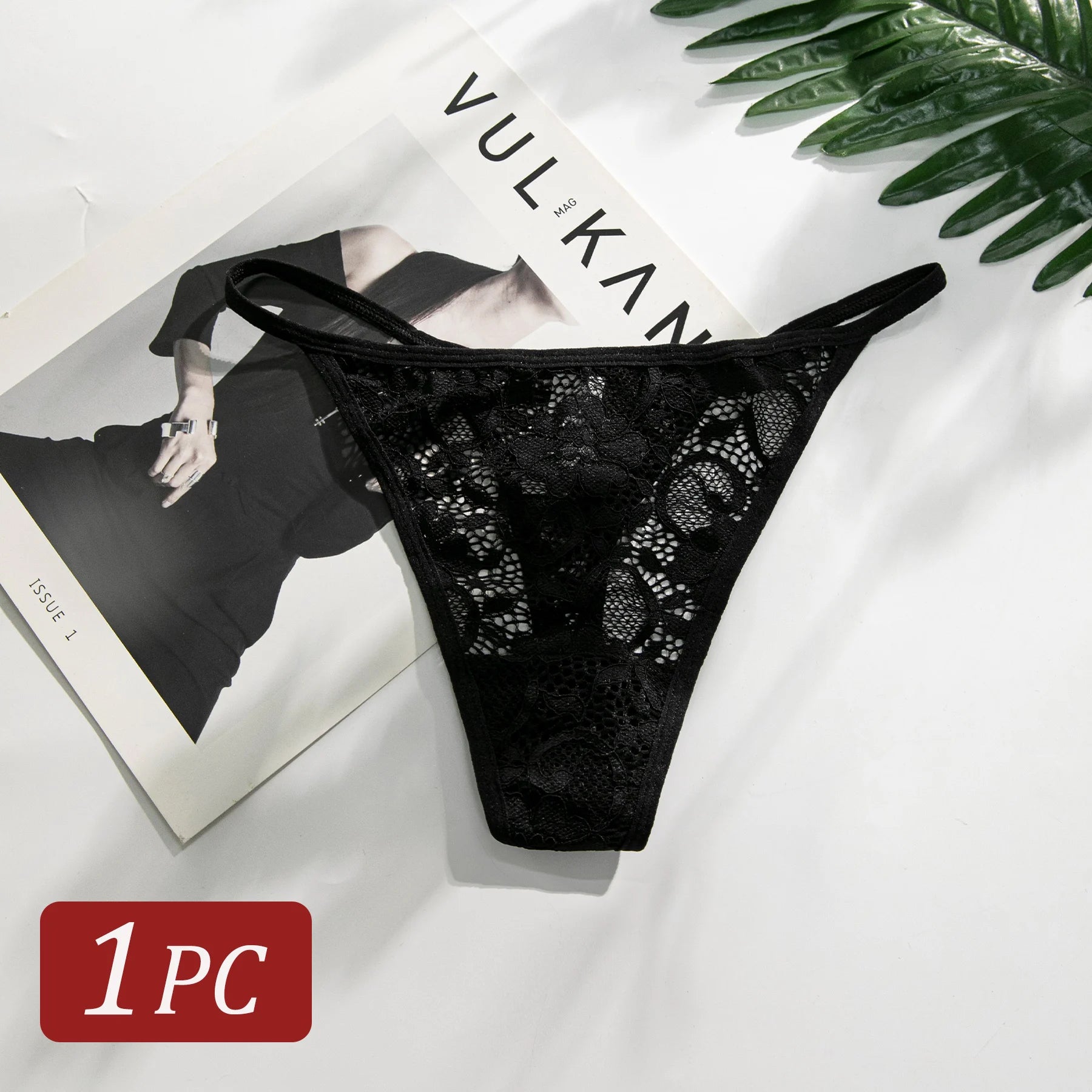 String sexy en dentelle semi-transparente, ultra-fin, taille basse, dos en T, 1 pièce, pour femme, tailles XS à XL.