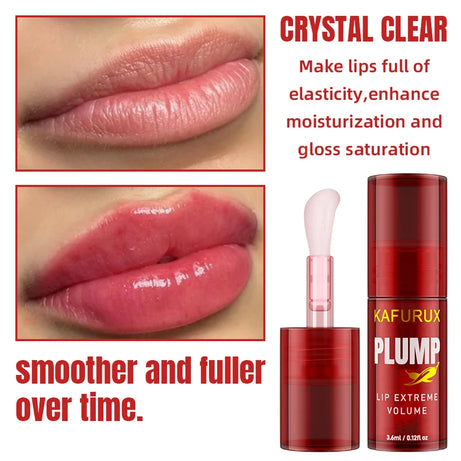 1PC Lip Plump Long Lasting Lip Oil Moisturizing Lip Gloss Serum Instant Volumising Essence Oil Repair Lip Fine Lines Increase El