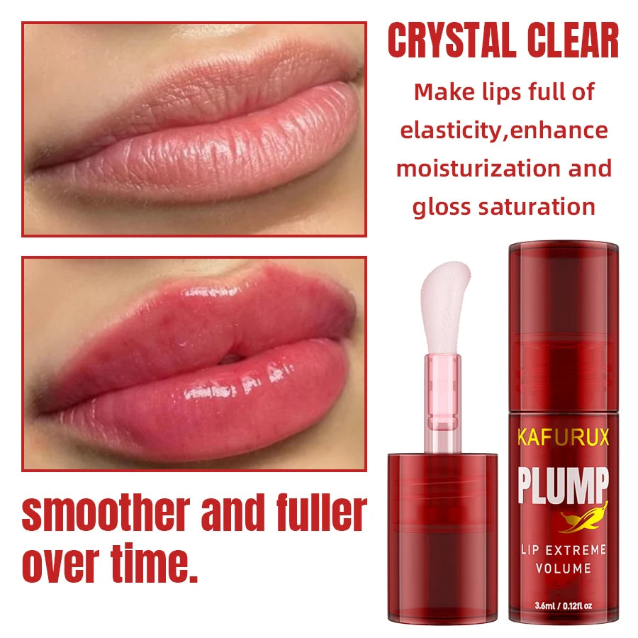1PC Lip Plump Long Lasting Lip Oil Moisturizing Lip Gloss Serum Instant Volumising Essence Oil Repair Lip Fine Lines Increase El