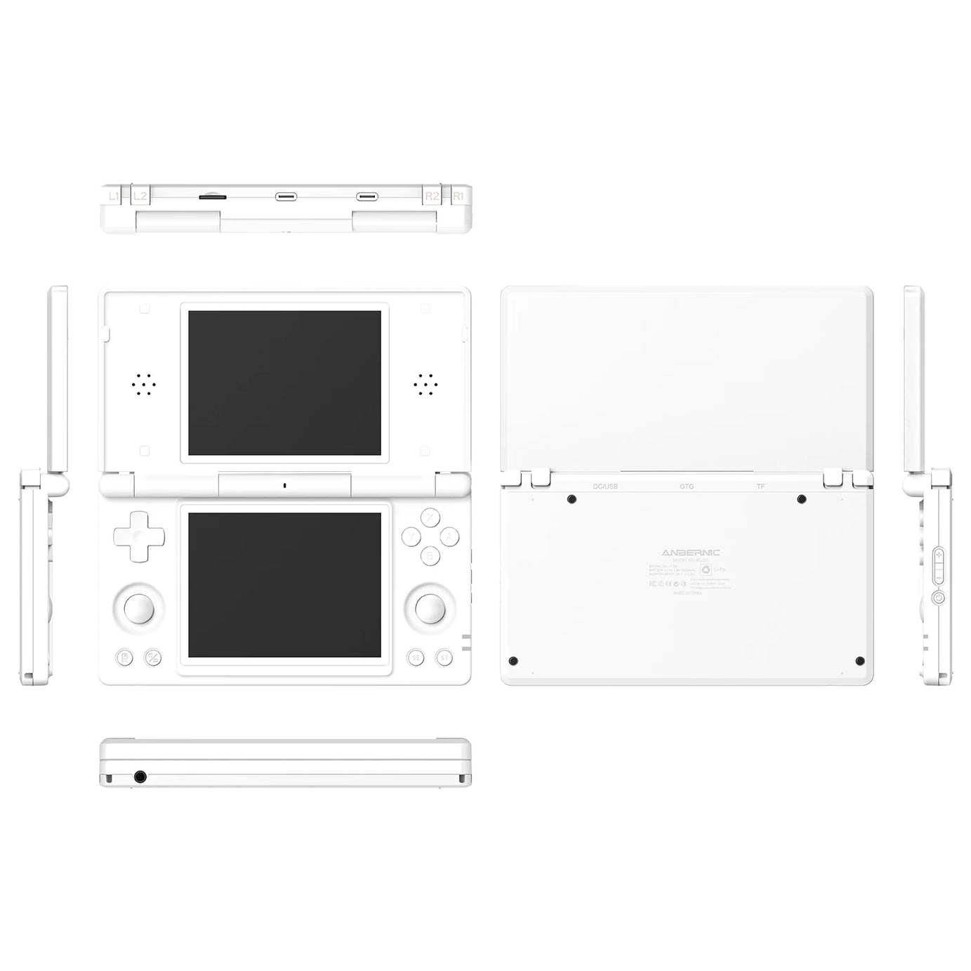 Console de jeux portable Anbernic RG DS, double écran IPS 4 pouces, Android, batterie 4000 mAh, lecteur de jeux vidéo à clapet, compatible avec le streaming Wi-Fi RixelHK