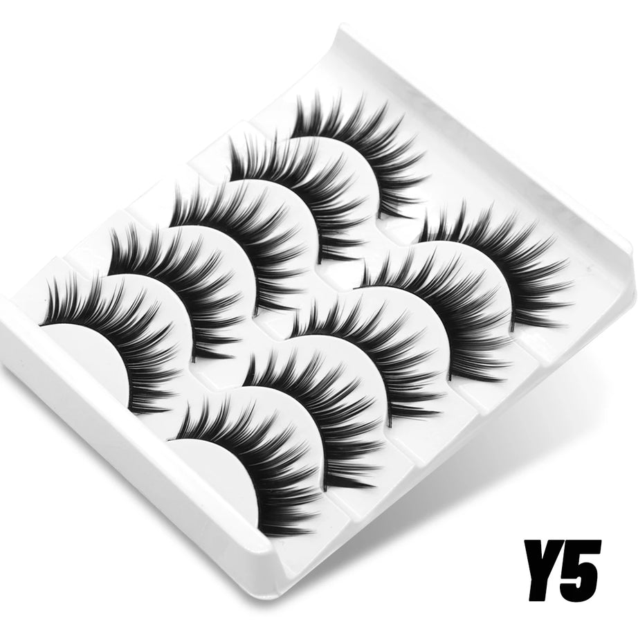 Cils en vison 3D GROINNEYA, effet chat, volume léger et vaporeux, effet naturel et aérien, bande flexible et légère