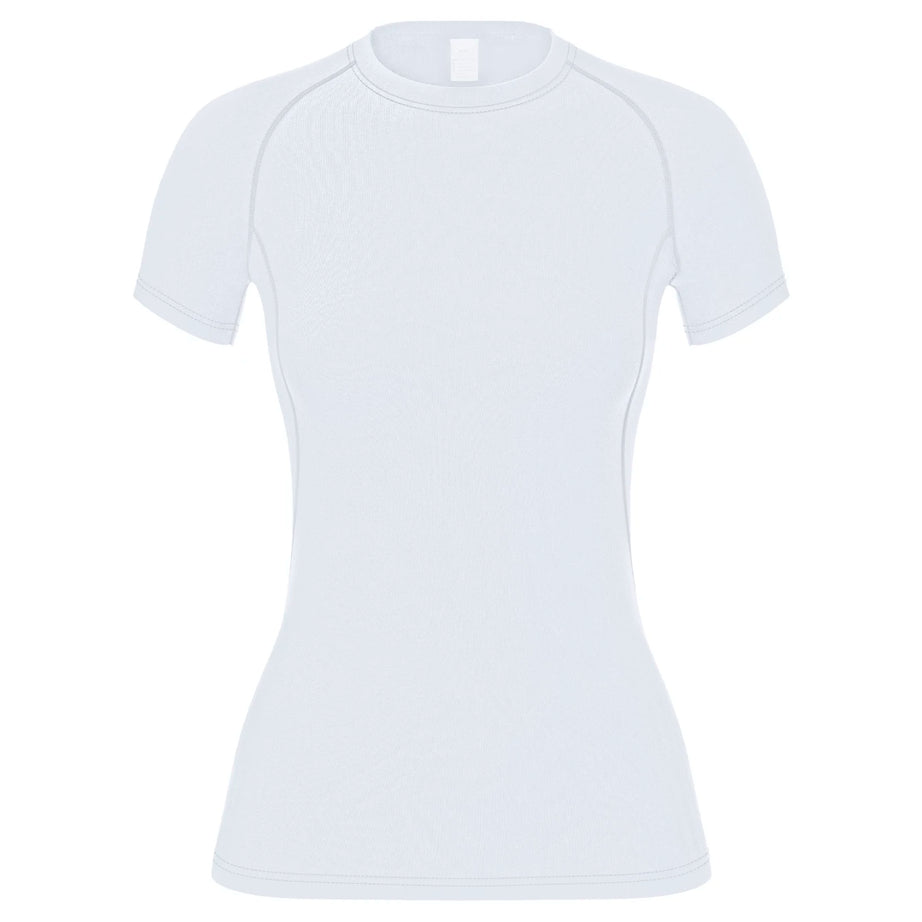 T-shirt de compression pour femme, manches courtes, idéal pour le sport, le yoga et la course à pied, parfait pour l'été et la salle de sport. Ce t-shirt extensible à séchage rapide est idéal pour les séances d'entraînement.