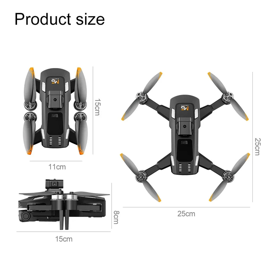 Drone M6 8K Pro original avec caméra HD 4K FPV Wi-Fi 5G pour prises de vue aériennes professionnelles. Quadricoptère radiocommandé avec écran intégré.