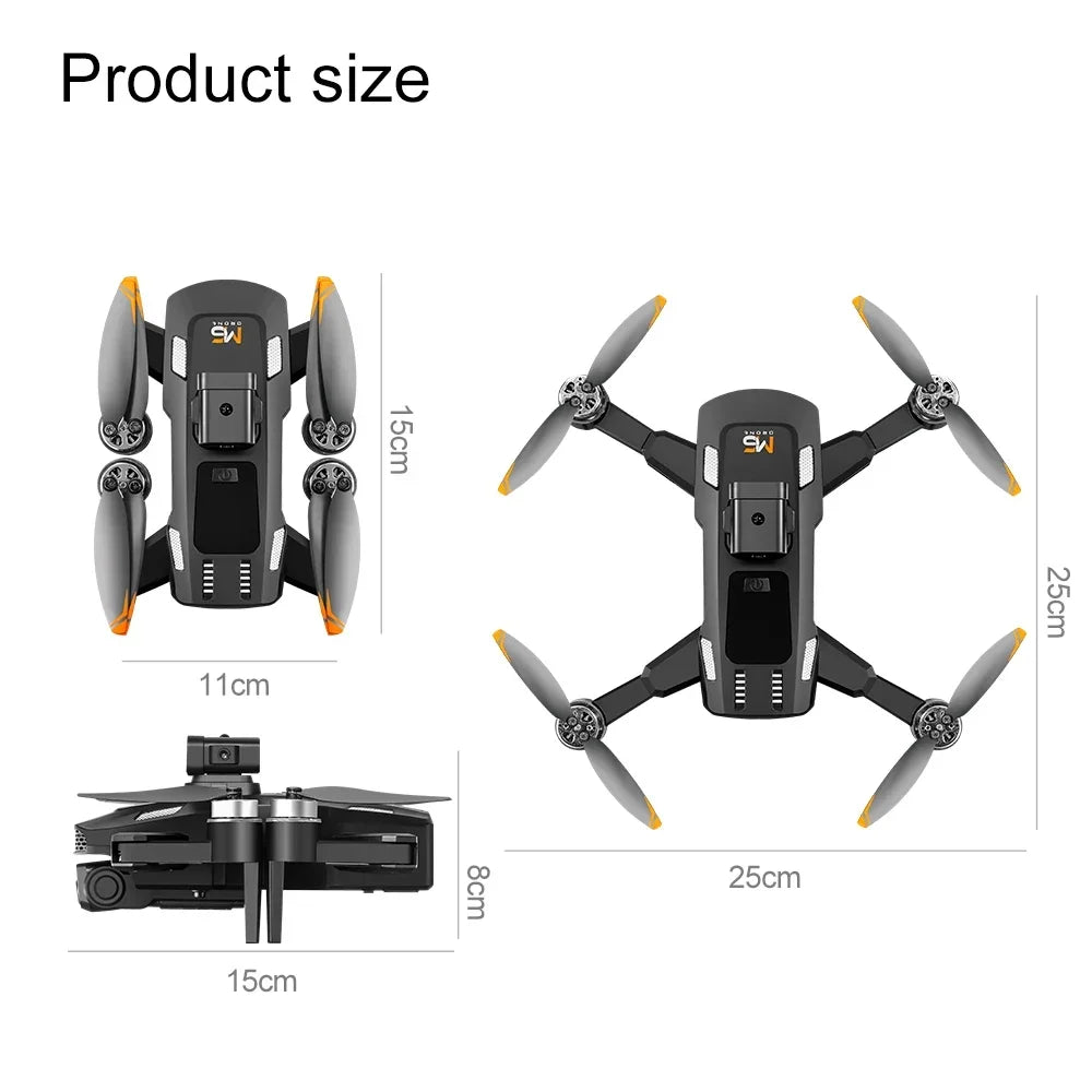 Drone M6 8K Pro original avec caméra HD 4K FPV Wi-Fi 5G pour prises de vue aériennes professionnelles. Quadricoptère radiocommandé avec écran intégré.
