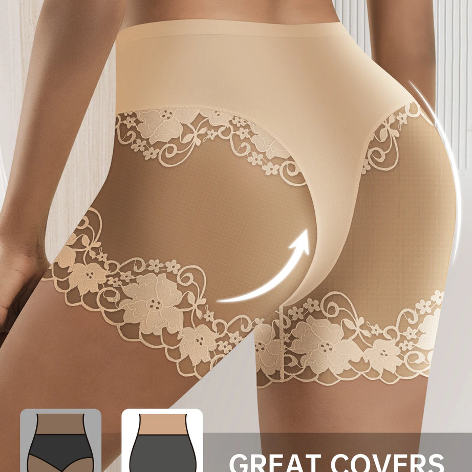 Lot de 2 culottes shorty transparentes pour femmes - Confortables, taille mi-haute, respirantes, ne roulent pas, idéales pour les soirées en amoureux et au quotidien