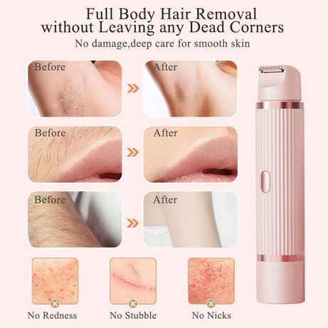 Rasoir électrique pour femme, tondeuse bikini, épilateur corporel, rasoir électrique pour l'épilation du maillot, des aisselles, des jambes et du visage