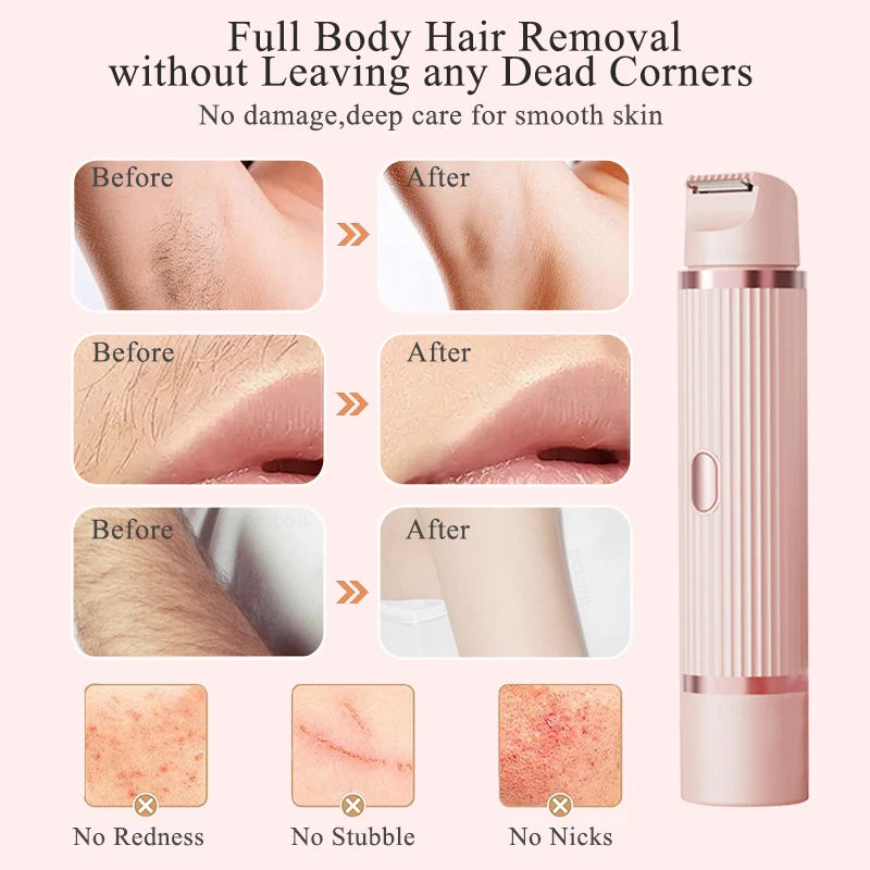 Rasoir électrique pour femme, tondeuse bikini, épilateur corporel, rasoir électrique pour l'épilation du maillot, des aisselles, des jambes et du visage