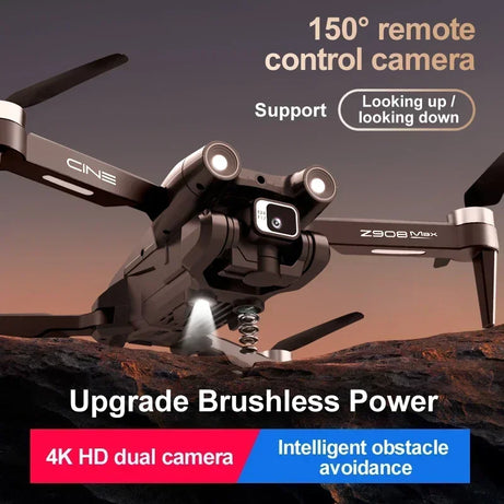 Drone Original Z908 Pro /MAX 8K ESC Professionnel 4K avec localisation par flux optique et évitement d'obstacles sur 3 côtés - Quadricoptère jouet
