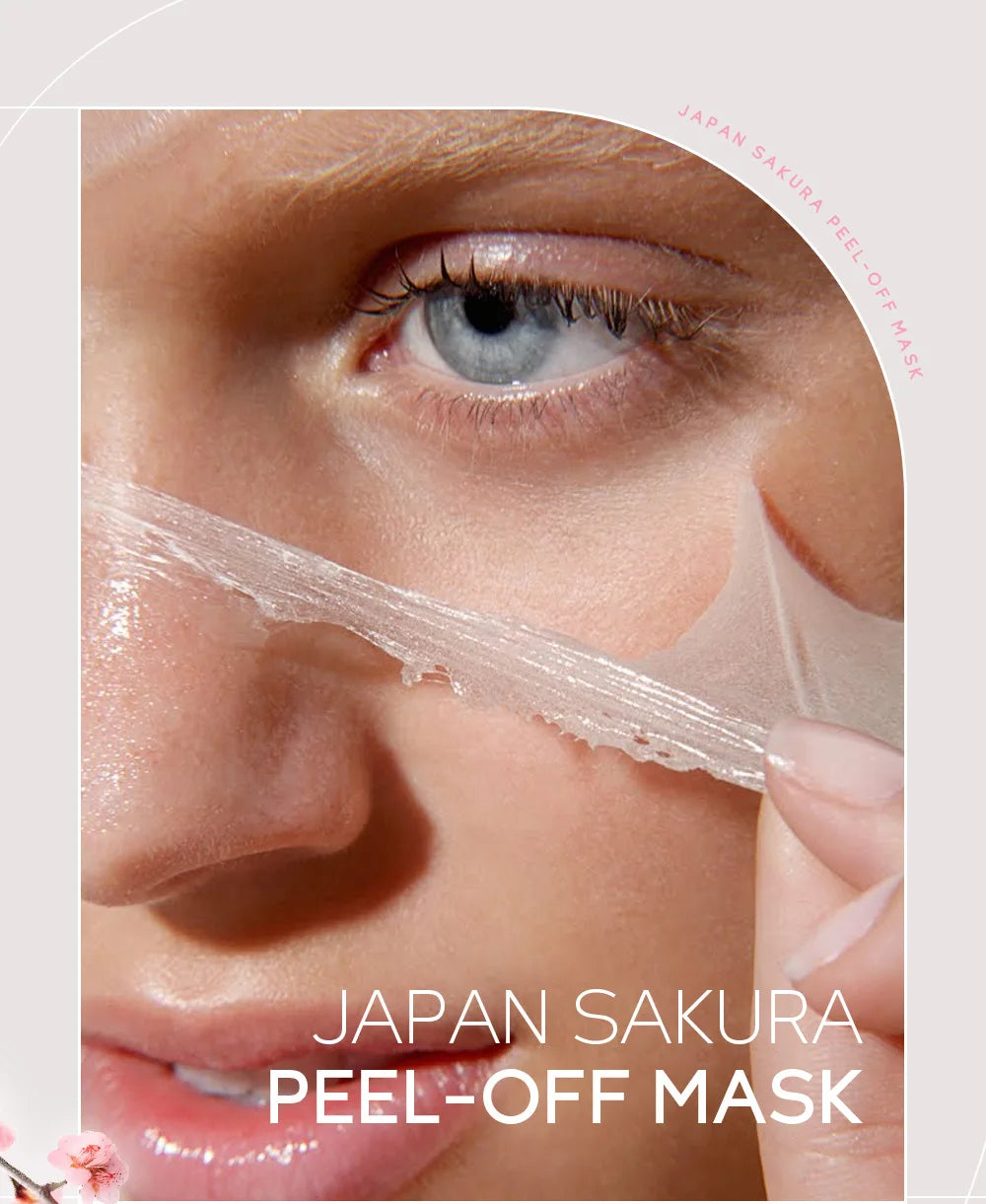Masque visage exfoliant à l'or 24 carats LAIKOU Sakura : anti-rides, blanchissant, éliminateur de points noirs, masque à déchirer, produits de soin de la peau