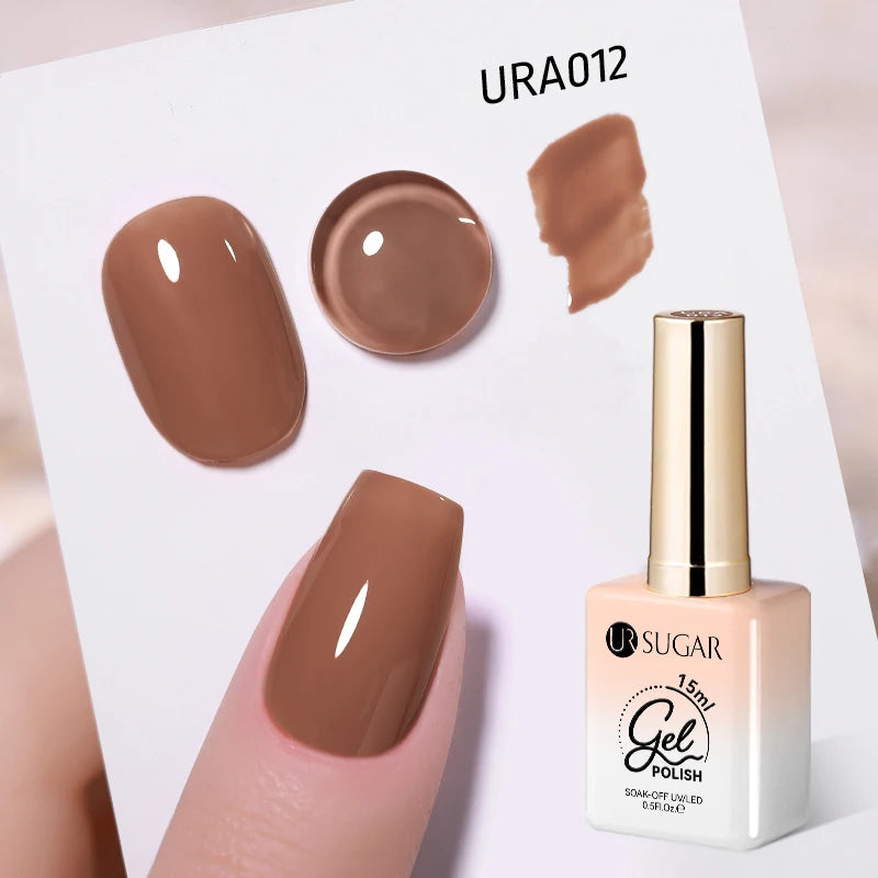 Vernis gel semi-permanent UR SUGAR 15 ml, couleur blanc laiteux translucide, effet gelée, UV, semi-permanent, pour nail art, à dissoudre. Dernière tendance.