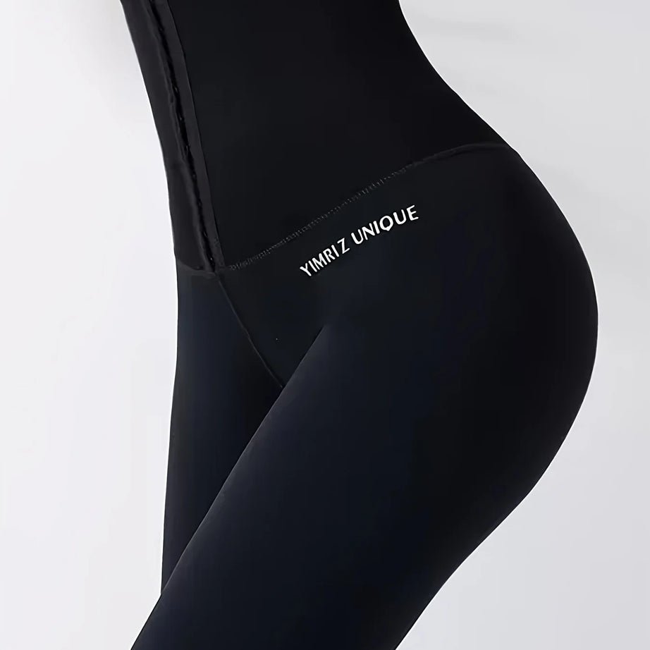 Leggings de yoga stretch taille haute pour femme, effet ventre plat, fermeture à boutons, rehausse-fesses, pantalon de yoga.