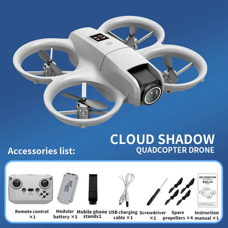 Nouveau mini drone H135 WIFI FPV Hover, caméra 4K professionnelle, lumières colorées, drone RC pliable, quadricoptère, jouet RC, cadeau