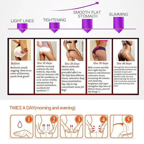 Huile essentielle pour augmenter le volume des fesses, rehausser les fesses, raffermir les hanches, repulper les seins, soins du corps sexy