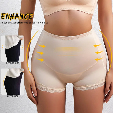 Culotte gainante avec coussinets pour les hanches, effet push-up et rehausseur de fesses, ventre plat, effet lissant, effet fesses rebondies.