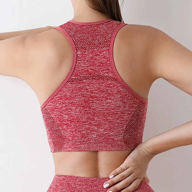 Soutien-gorge de sport push-up pour femme, idéal pour le fitness et le yoga. Sous-vêtements et hauts de sport respirants pour la course et la salle de sport.