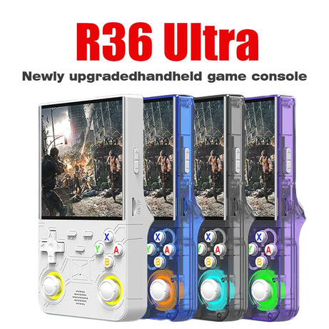 Nouvelle console de jeux portable ultra rétro R36, écran 4 pouces, système Linux open-source, 128 Go, lecteur vidéo portable.