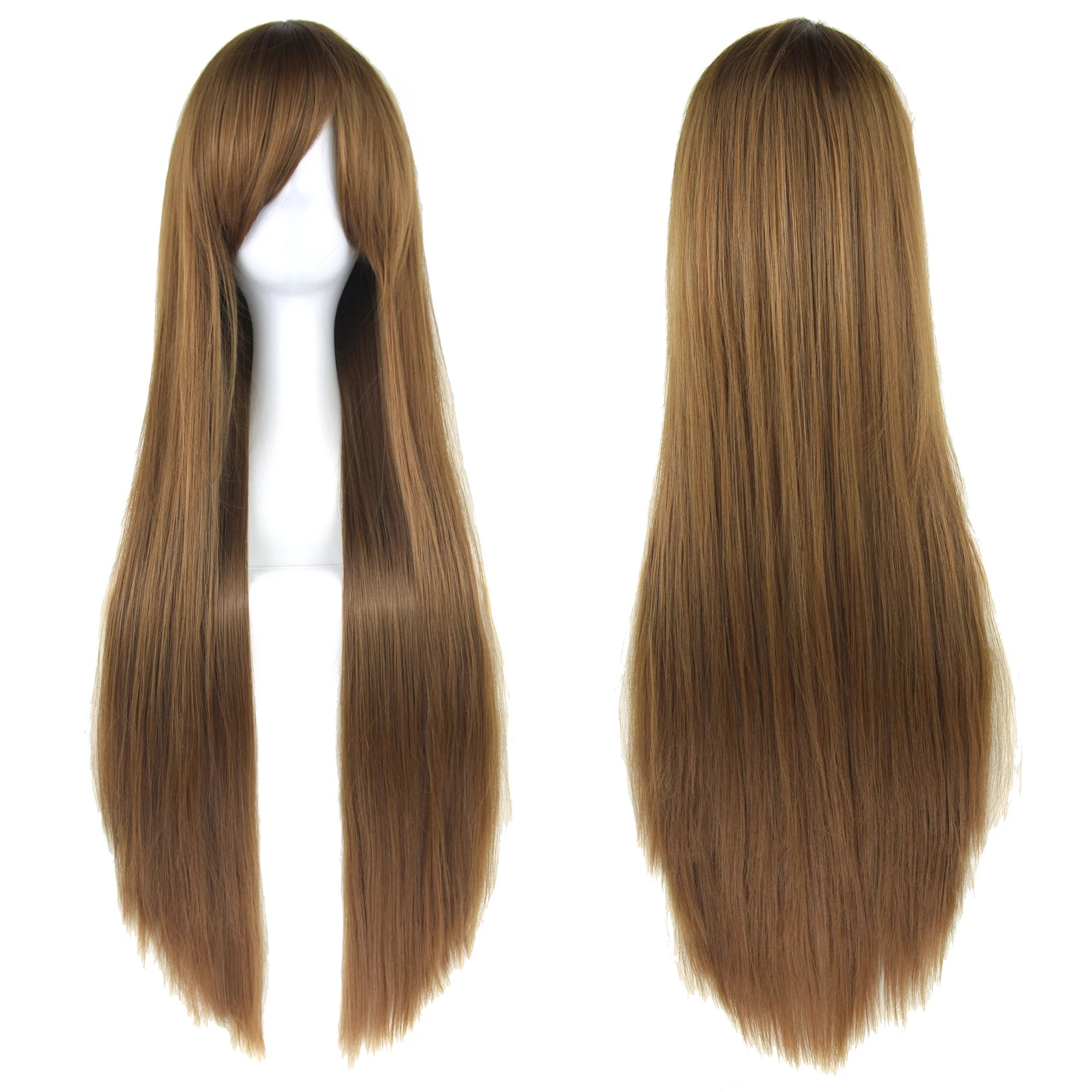 Perruque synthétique Soowee de 80 cm de long, blanche et violette, idéale pour le cosplay, les fêtes et les coiffures noires. Cheveux raides. Postiche pour femme.