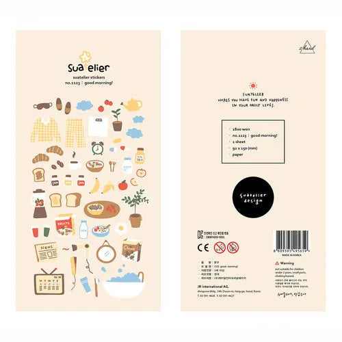 Autocollants Suatelier Foods, scrapbooking esthétique, jolis stickers pour carnets de voyage, décorations coréennes, agendas et fournitures de loisirs créatifs.
