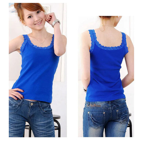 Débardeur d'été noir sans manches pour femme, avec haut en dentelle et intérieur rouge, style camisole en dentelle, sous-vêtements amples, vêtements pour femmes, gilet