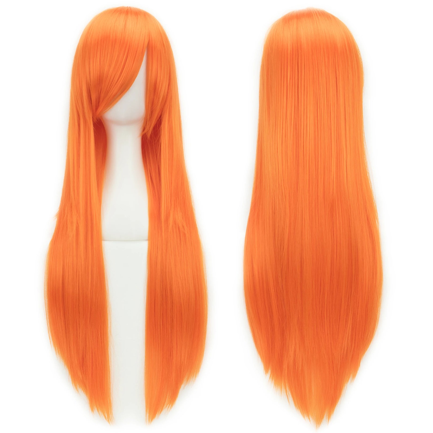 Perruque synthétique Soowee de 80 cm de long, blanche et violette, idéale pour le cosplay, les fêtes et les coiffures noires. Cheveux raides. Postiche pour femme.