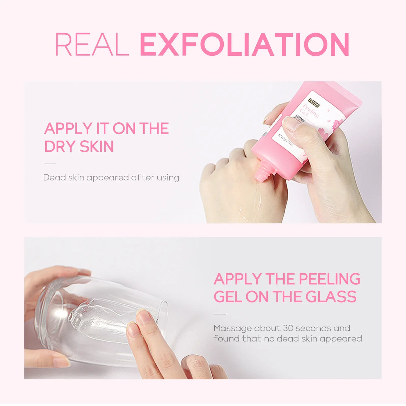 Gel exfoliant nettoyant en profondeur Sakura pour le visage, soin éclaircissant et hydratant, gommage réparateur, 60 g
