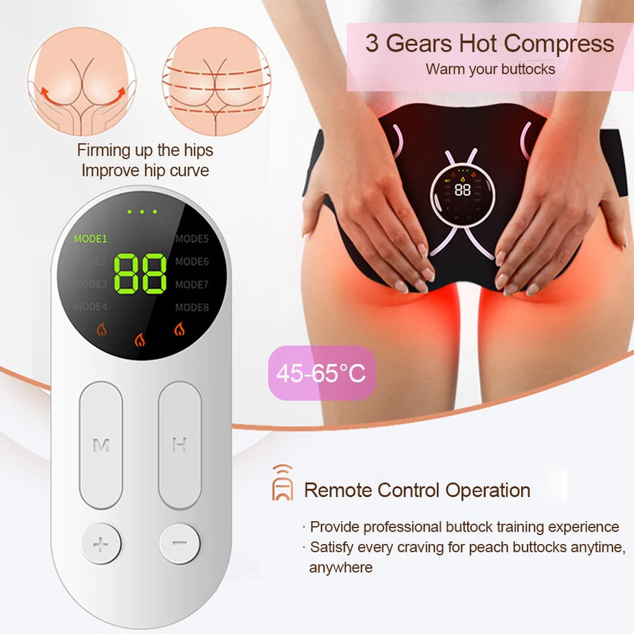 EMS Electric Hip Trainer Peach Buttocks Shaping Hip Muscle Lifting Firming Massage Machine Buttock Muscle Enlargement Stimulator