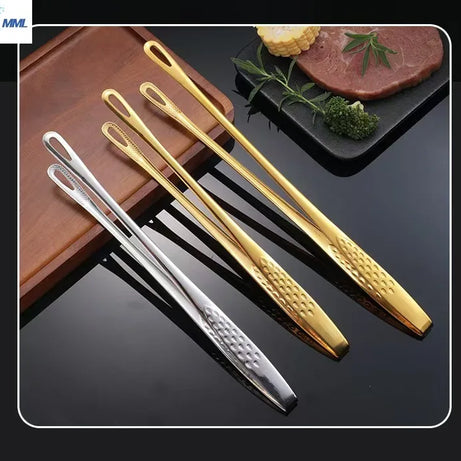 Pinces à barbecue en acier inoxydable, pinces à aliments, pinces à steak, pinces à pain, ensemble d'ustensiles de cuisine antidérapants, petits outils et accessoires