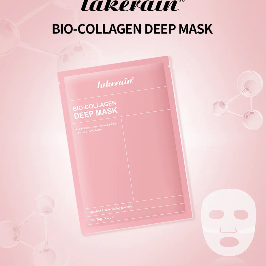 Masque Bio-Collagen Real Deep, supplément de collagène, masque hydrogel hydratant de nuit, améliore l'élasticité, minimise les pores et raffermit