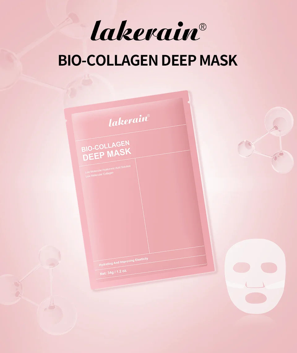 Masque Bio-Collagen Real Deep, supplément de collagène, masque hydrogel hydratant de nuit, améliore l'élasticité, minimise les pores et raffermit