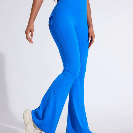 Pantalon de yoga taille haute à poches pour femme DIAS FIT JOY, effet push-up, séchage rapide, idéal pour la course, le sport et la salle de gym.