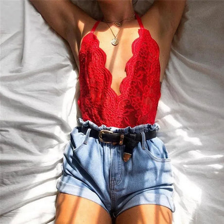 Ensemble de lingerie sexy pour femme, body en dentelle résille, lingerie florale transparente, ensemble soutien-gorge une pièce