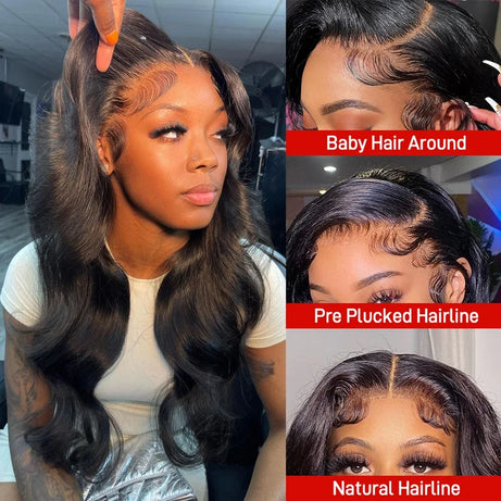 Perruque Lace Frontale Transparente HD 13x6, ondulée, en cheveux humains Remy, densité 250, 30 à 40 pouces, pour femmes noires