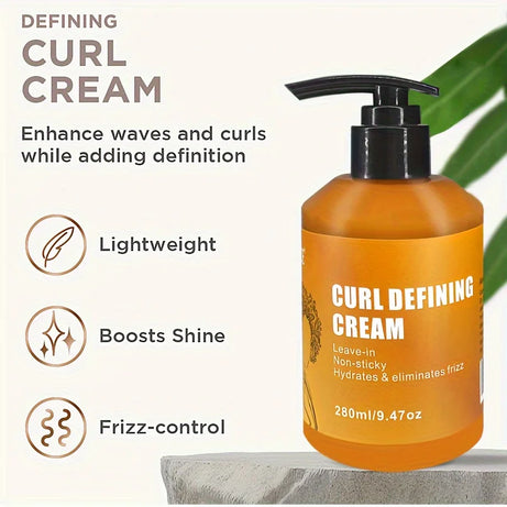 Crème définissante de boucles GZE à l'huile d'argan pour cheveux ondulés et bouclés. Soin hydratant et revitalisant en profondeur pour des cheveux brillants et souples.