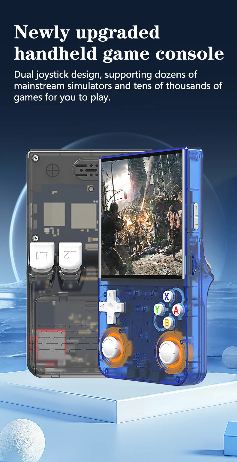 Nouvelle console de jeux portable ultra rétro R36, écran 4 pouces, système Linux open-source, 128 Go, lecteur vidéo portable.