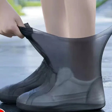 1 paire de couvre-chaussures imperméables en silicone, résistants aux irrégularités du bord, pour bottes de pluie, accessoires pour les journées pluvieuses en extérieur